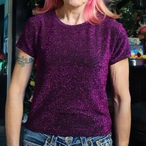 Glittery Purple Women's Top